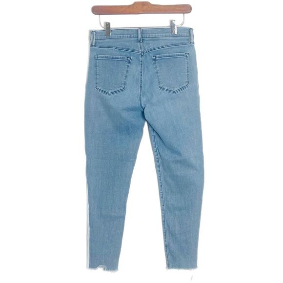 J Brand Standstill Side Stripe Jeans Cropped Raw Cut Hem Denim - Picture 4 of 6